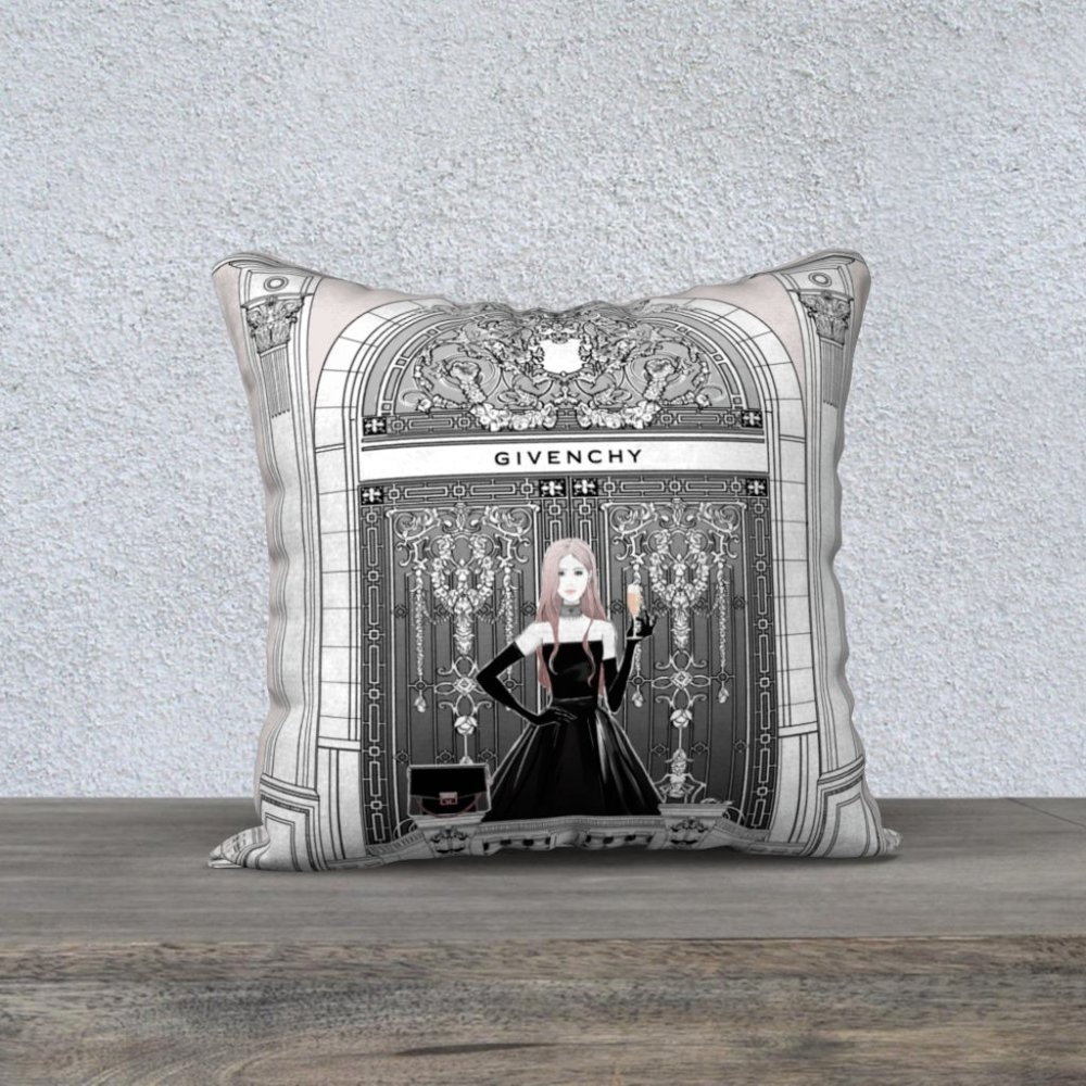 GIVENCHY BLACK PINK PILLOW